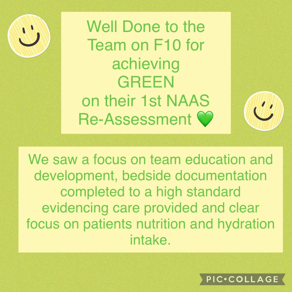 Thankyou to the team on F10 <a href="/OldhamCO_NHS/">Oldham Care Organisation</a> for welcoming the NAAS team yesterday to carry out their Re-Assessment! Well Done and enjoy your celebrations💚<a href="/JaneGarforth1/">Jane Garforth</a> <a href="/hcarterrje/">helen carter</a> <a href="/VickT75/">Victoria Thorne</a> <a href="/jacqui_burrow/">Jacqui Burrow</a> <a href="/F10nca/">💙 Team F10 at The Royal Oldham 💙</a> <a href="/NCAlliance_NHS/">Northern Care Alliance NHS Foundation Trust (NCA)</a> <a href="/ClaireStott17/">Claire Stott</a>