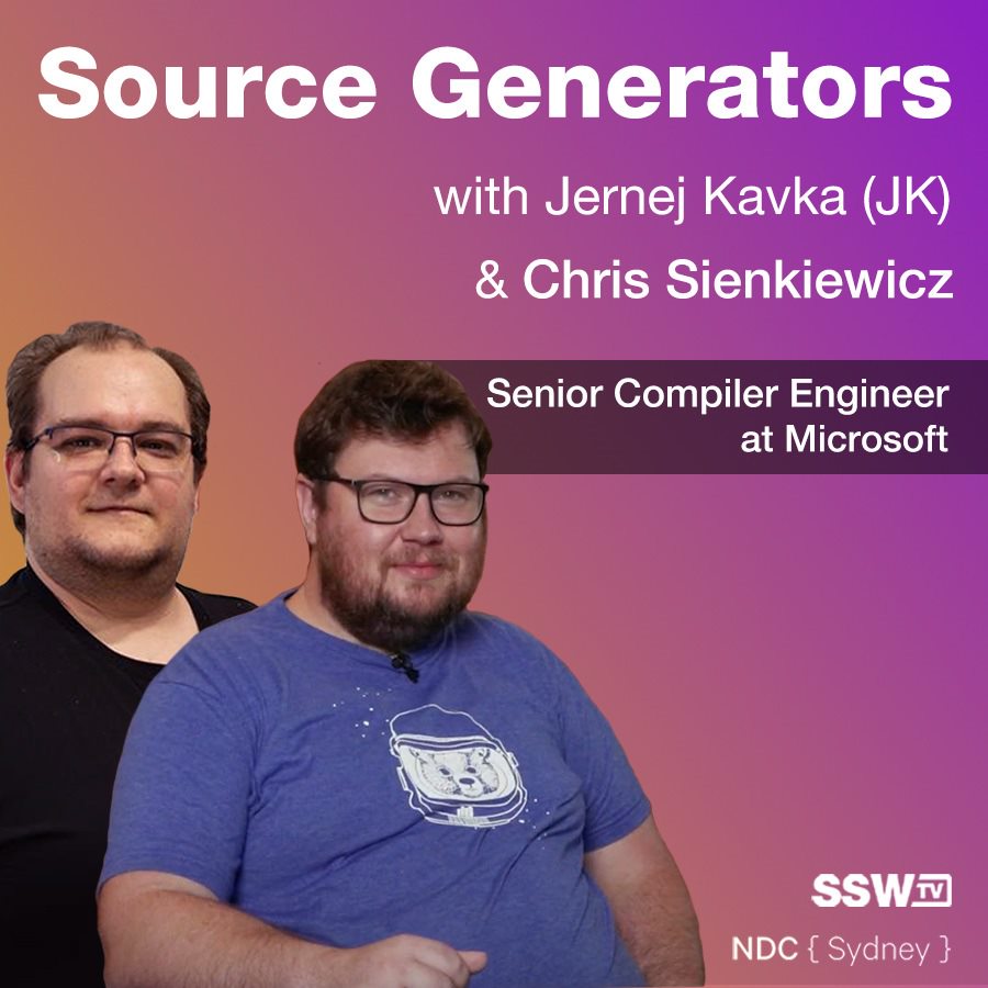 SSWChina's tweet image. 🎥 New video: Source Generators | Source Generators let C# #devs inspect user #code as it is compiled. It can create new C# source files on the fly that are added to the user's compilation. Watch @jernej_kavka & @chiser99 discuss #sourcegenerators ➡️ youtu.be/3ObZSNeBVac