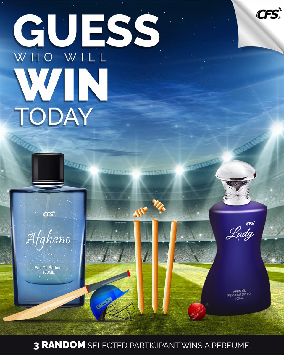 CFSPerfumes's tweet photo. resident only
2) Follow us on all 3 social platforms
3) Tag your friends to participate as well.

#cfsafghanomumbai #cfsladygujarat #cfsperfumes #indianperfumes #cricketcontest #ifracertifiedperfumes #skinfriendlyperfumes #longlastingperfumes #eaudeparfums https://t.co/oGqDmqBhVx