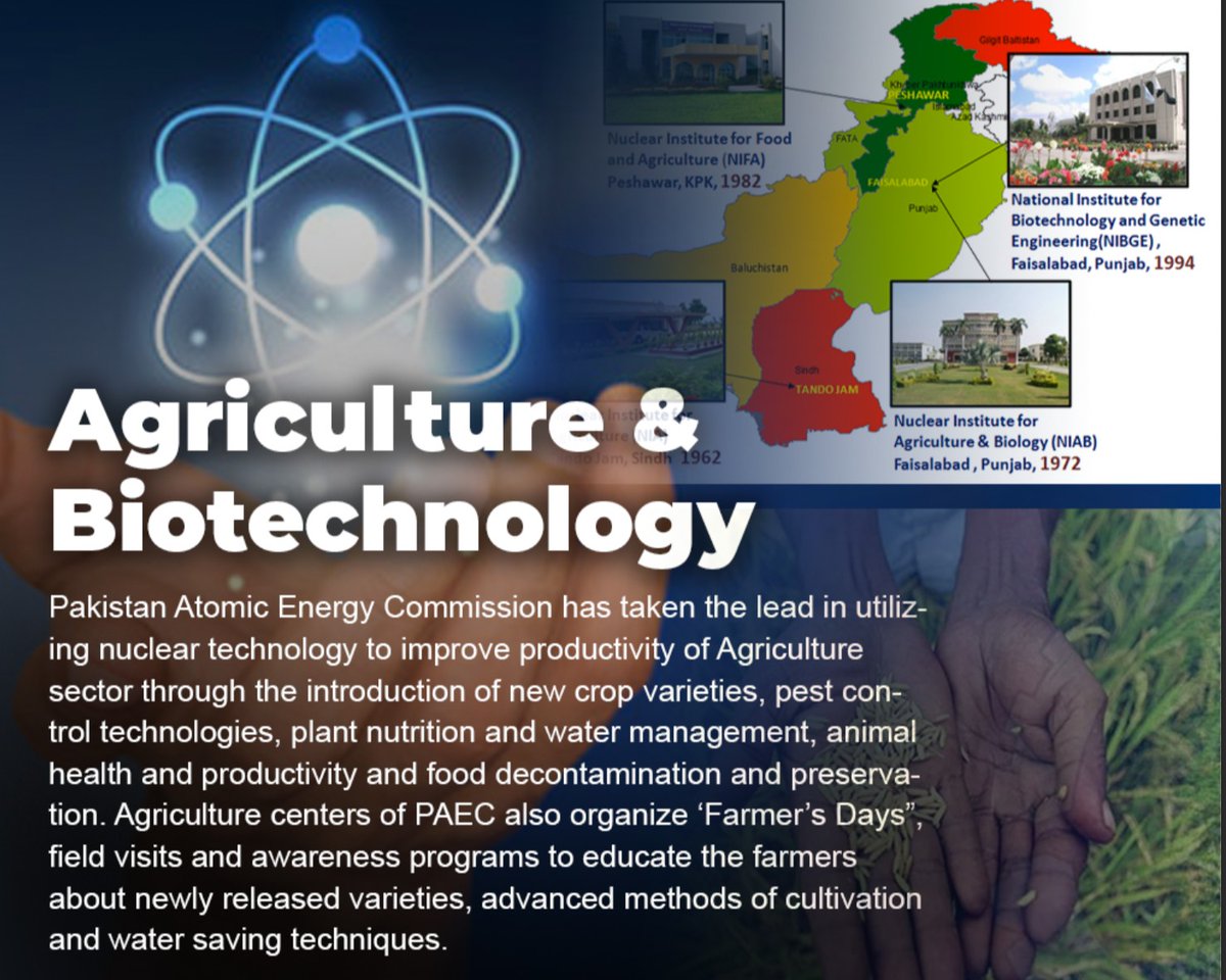 RadioactiveFrnd's tweet image. Pakistan&apos;s Nuclear Technology Boosts Agriculture Sector: Improved Crop Varieties, Pest Control, Water Management, and More!

#PakistanAgriculture #NuclearTechnology #CropVarieties #PestControl #WaterManagement