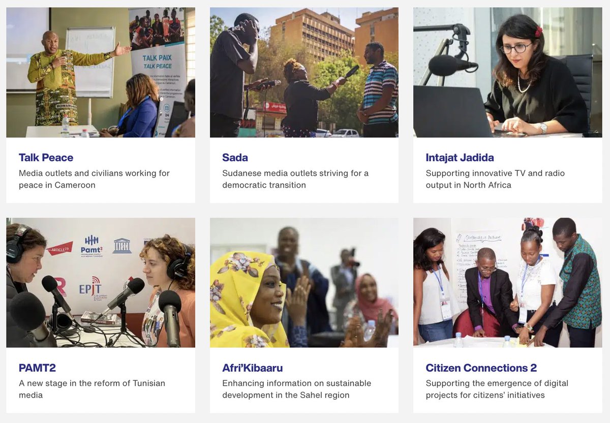 CFImedias's tweet photo. 🔵 In 2022, 40 projects were carried out for the benefit of professionals from around twenty countries.
🔹 Read our agency's activity report 👉 https://t.co/ufC91oiOFB  
#CFImédias #ProjectInAction #CFI_ActivityReport https://t.co/cRVbsIqZ4U