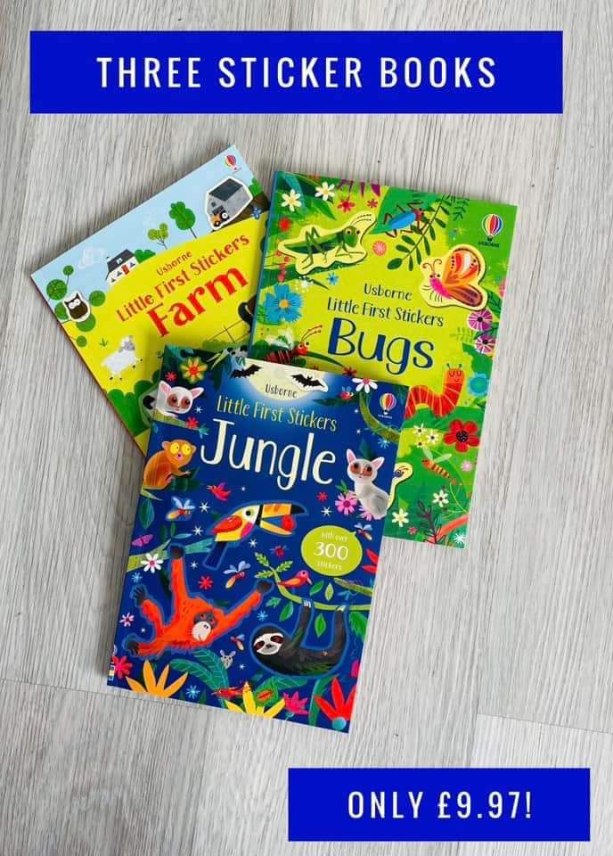 This is a fab offer... all 3 sticker books for £9.97! 🐅🐄🦎
Pop me a message to order with free local delivery 📚 
#usborne #usbornebooks #childrensbooks #stickerbooks #giftideas #shoplocal