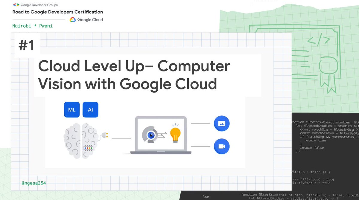 Ngesa254's tweet photo. 🌩️⚡Cloud Level Up: Computer Vision with Google Cloud! 🐍🚀
📸 Ever wondered how computers "see" and understand images?
⤵️Let's dive in and explore the possibilities!
#CloudLevelUp #GoogleCloud #CloudAI #ML https://t.co/ofGT8USigZ