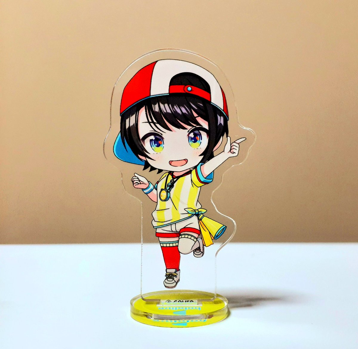 大空スバル 「ねんどろいどぷらすのスバルちゃんアクスタが届いてた!  姿は3Dアクスタ版のスバ」|オクトパスプライム・アヒージョ🚑のイラスト