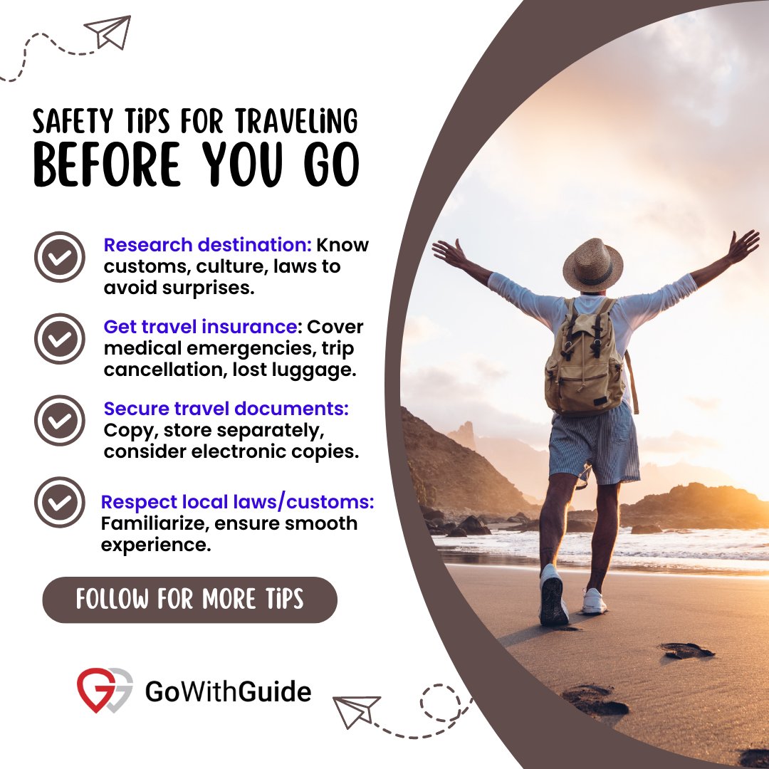 GoWithGuide's tweet photo. Ready to embark on your next journey? Here are some travel tips to make your trip unforgettable.
_
#GoWithGuide #TravelTips #TravelSmart #Tips #ExploreWisely #BudgetTravel https://t.co/w2T1iPpiSP