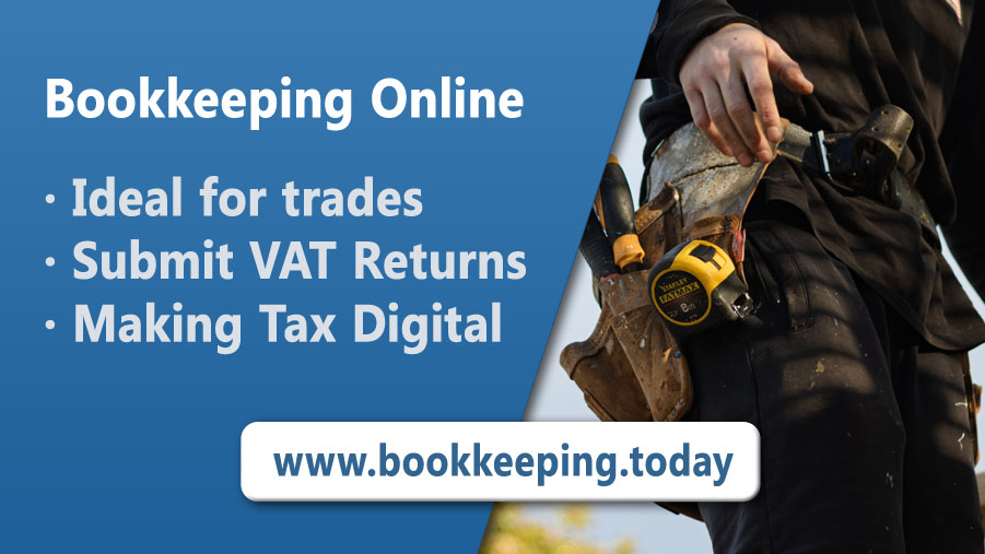 Web Bookkeeping and VAT MTD, great for Tradesmen and more at Bookkeeping.Today

VAT Returns and Making Tax Digital. Supports Reverse Charge VAT. Ideal for the trades and more. 

#MakingTaxDigital #plumber #Electrician #roofing #bookkeeping #MTD #Software #VAT