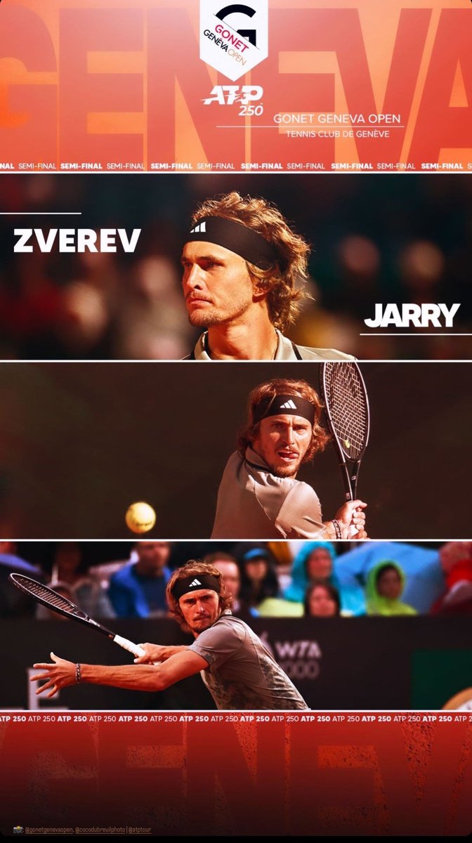 GoldenerTennis's tweet image. 𝗚𝗼𝗻𝗲𝘁 𝗚𝗲𝗻𝗲𝘃𝗮 𝗢𝗽𝗲𝗻 — Semifinals.

Alexander Zverev v N. Jarry.

#GenevaOpen