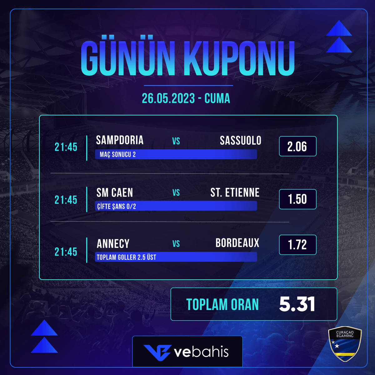 Günün kuponu Vebahiste!  Sende gel, deneme bonusunu al ve kazancın farkını yaşa.  

Güncel Giriş 📷t2m.io/Qzdmea8
TV Giriş 📷 vebahistv.com