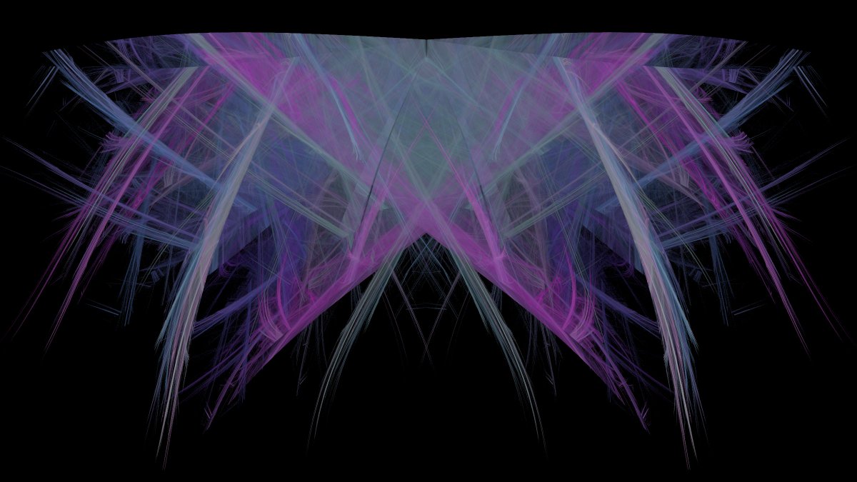 AFractalADay's tweet photo. Fractal Flame: 6 affine transformations with mirror symmetry https://t.co/0JxccflXMH