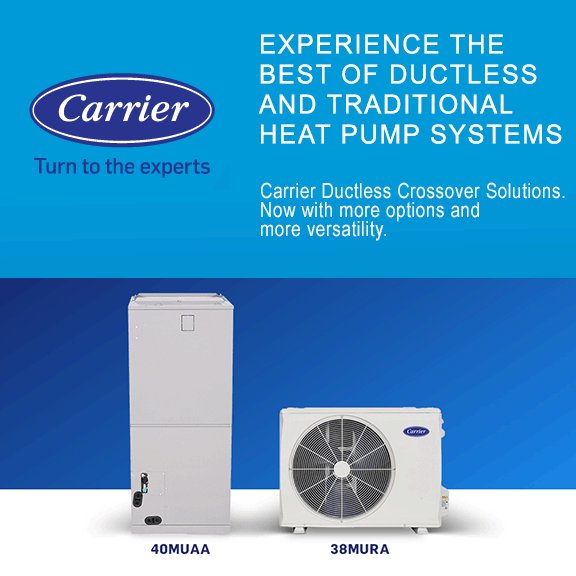 bit.ly/3Mys2A1Experie… The Best of Traditional Heat Pump Systems with Carrier's Performance Series Heat Pump. 

The 38MURA unit is a variable-speed single zone heat pump that’s compatible with the 40MUAA Air Handler System.

The heat pump’s standard and high heat options