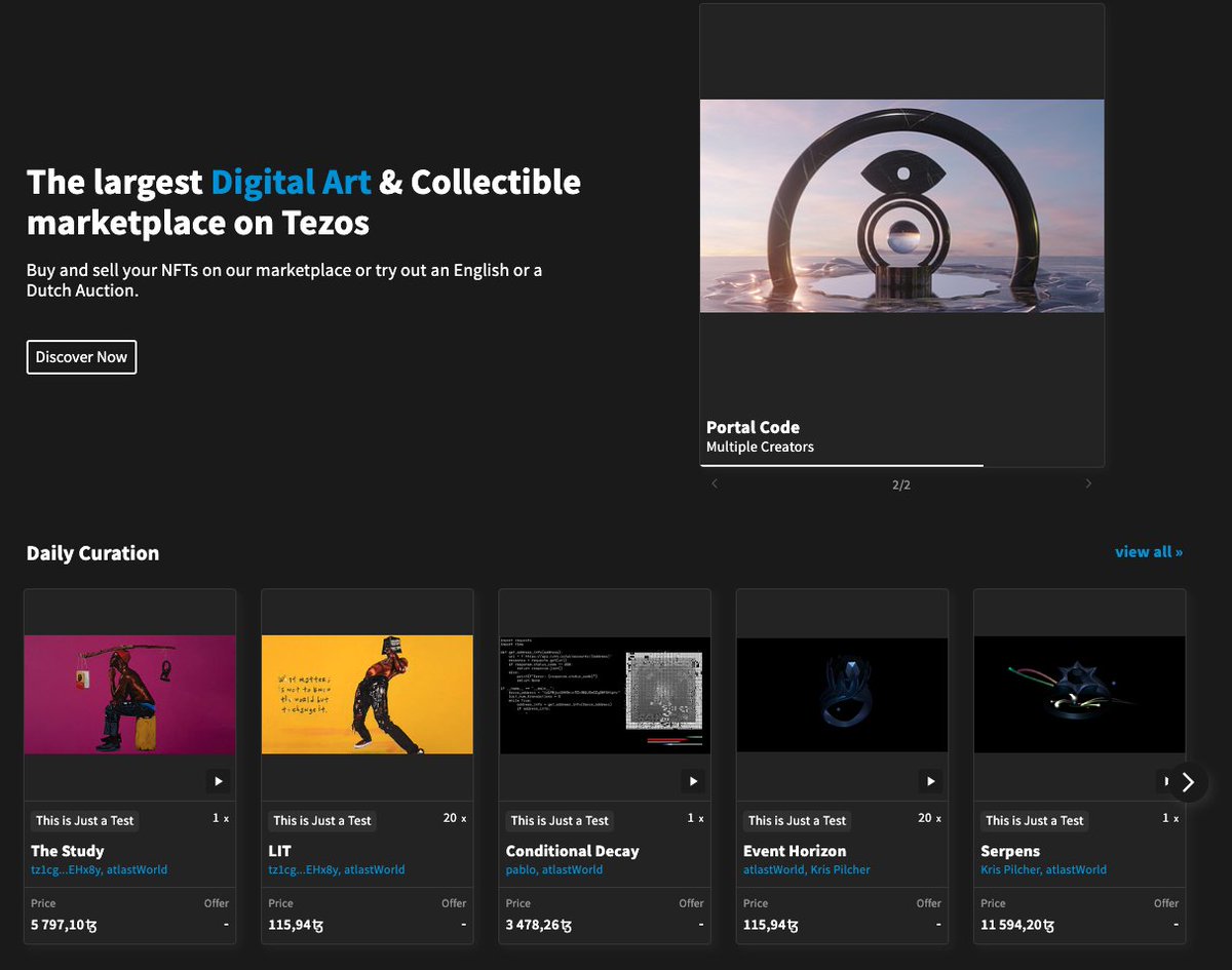 objktcom's tweet photo. Pieces from the 'This is Just a Test' collection by @atlastARTWORLD are on the front page! 

'This is Just a Test' is the launch of https://t.co/qO3VojSv95, an evolving collection of conceptual, physical, and digital art feat artists, showcasing globally with ties to Atlanta, USA.

Thread 🧵