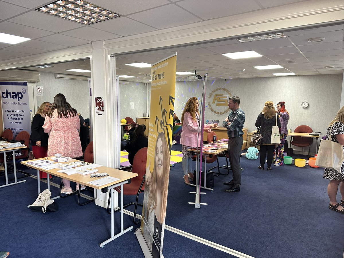 The fun has started down at the Parent Hub Open Day! Come and join us we’re  here until 1pm.

Thanks to The Umbrella Holistic Approach  Jiggy Wrigglers North Ayrshire and @KALeisure  👍

#EmployabilityWeek #YourNextMove #WorkingNorthAyrshire