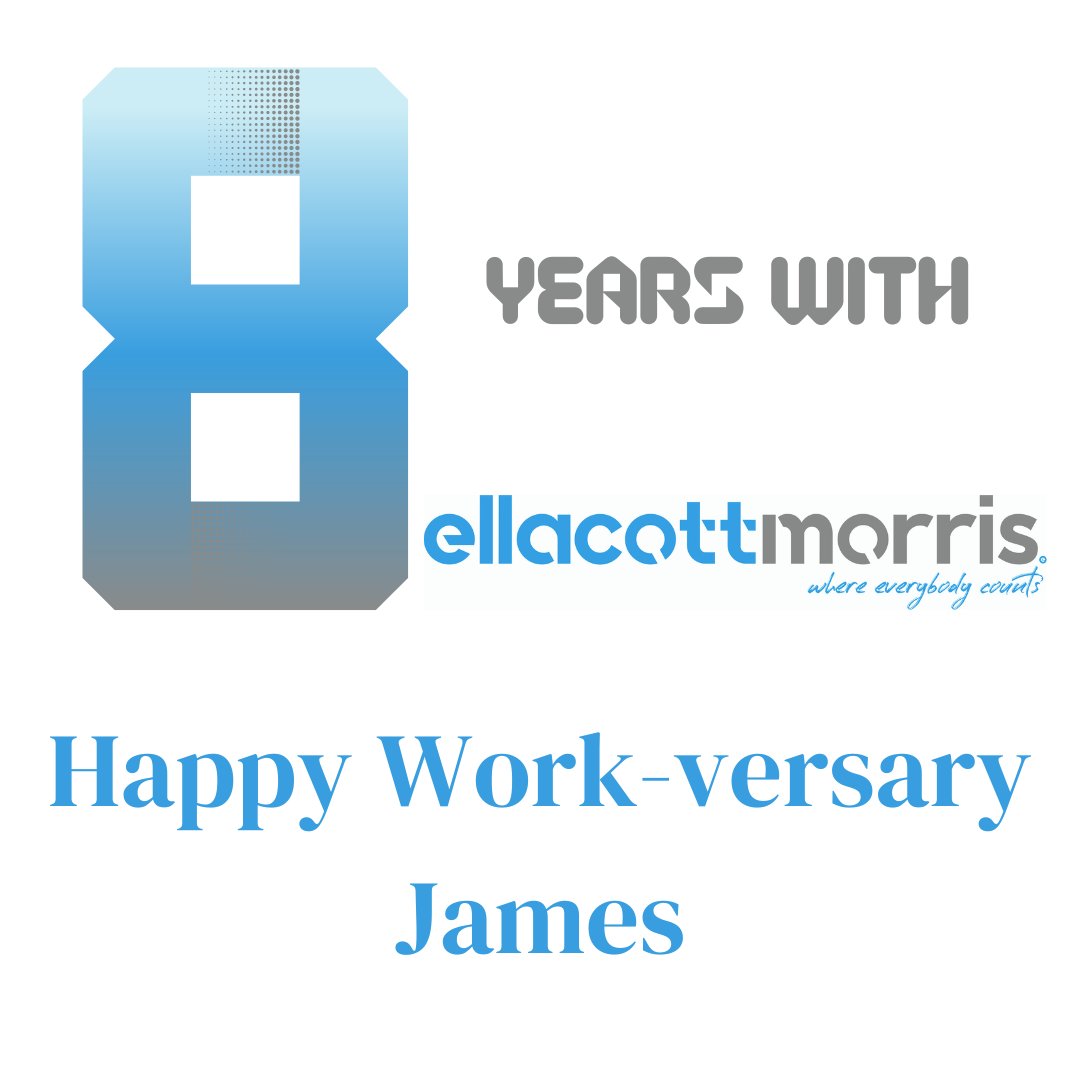 EllacottMorris's tweet image. Happy Work-versary to James aka Mr Payroll and the other half of Michelle. 💙

James joined Ellacott Morris 8 years after being persauded by Michelle to join the company and share her vision. As they say time flies when you&apos;re having fun! 🙃

#workversary