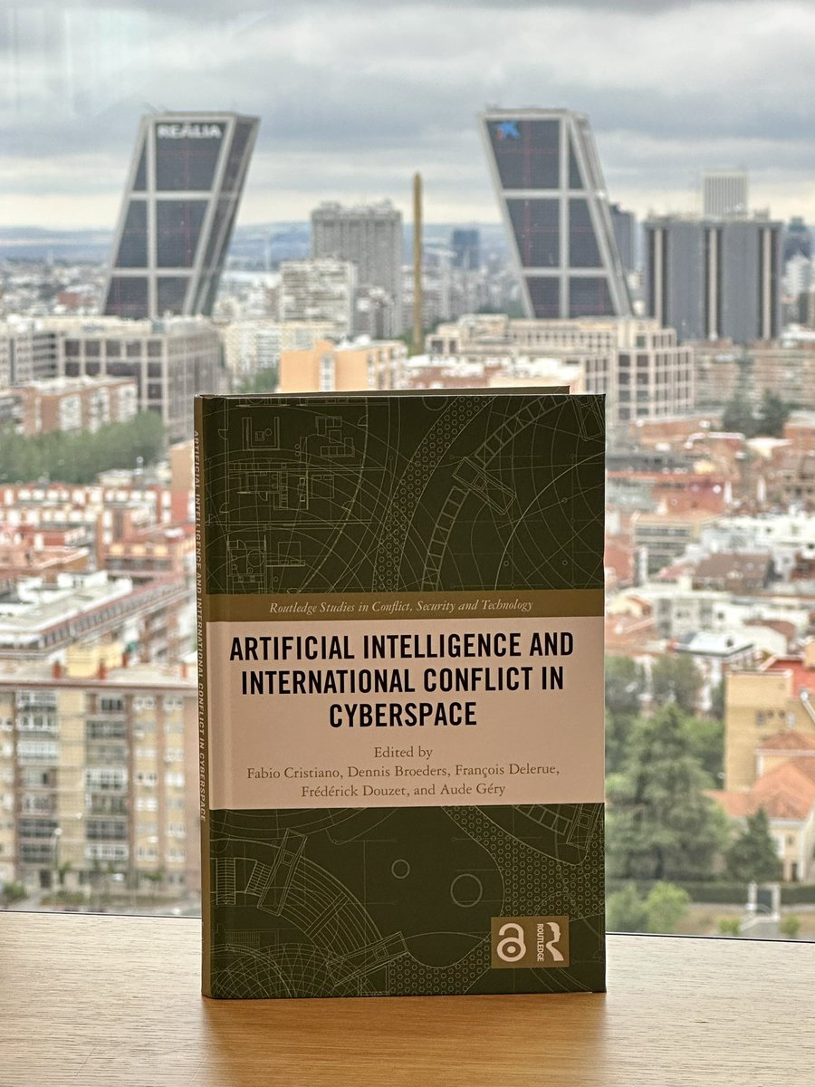 francoisdelerue's tweet photo. Our edited volume on Artificial Intelligence and International Conflict in Cyberspace with @cristiano_fab @AudeGery @DennisBroeders Frédérick Douzet @geode_science, as well as an amazing lineup of contributors, just arrived! https://t.co/jtMTXrGj3L