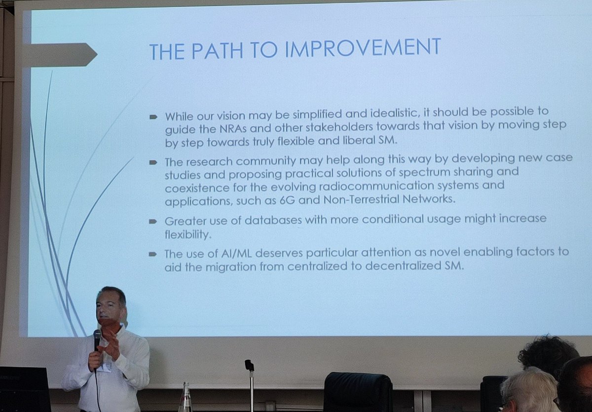 XIIIN_E_R_I's tweet photo. Dott. Leo Fulvio Minervini from Università of Macerata: 'The Perfect Way to Manage Spectrum' #XIIINERI https://t.co/J1VFh8bGZA