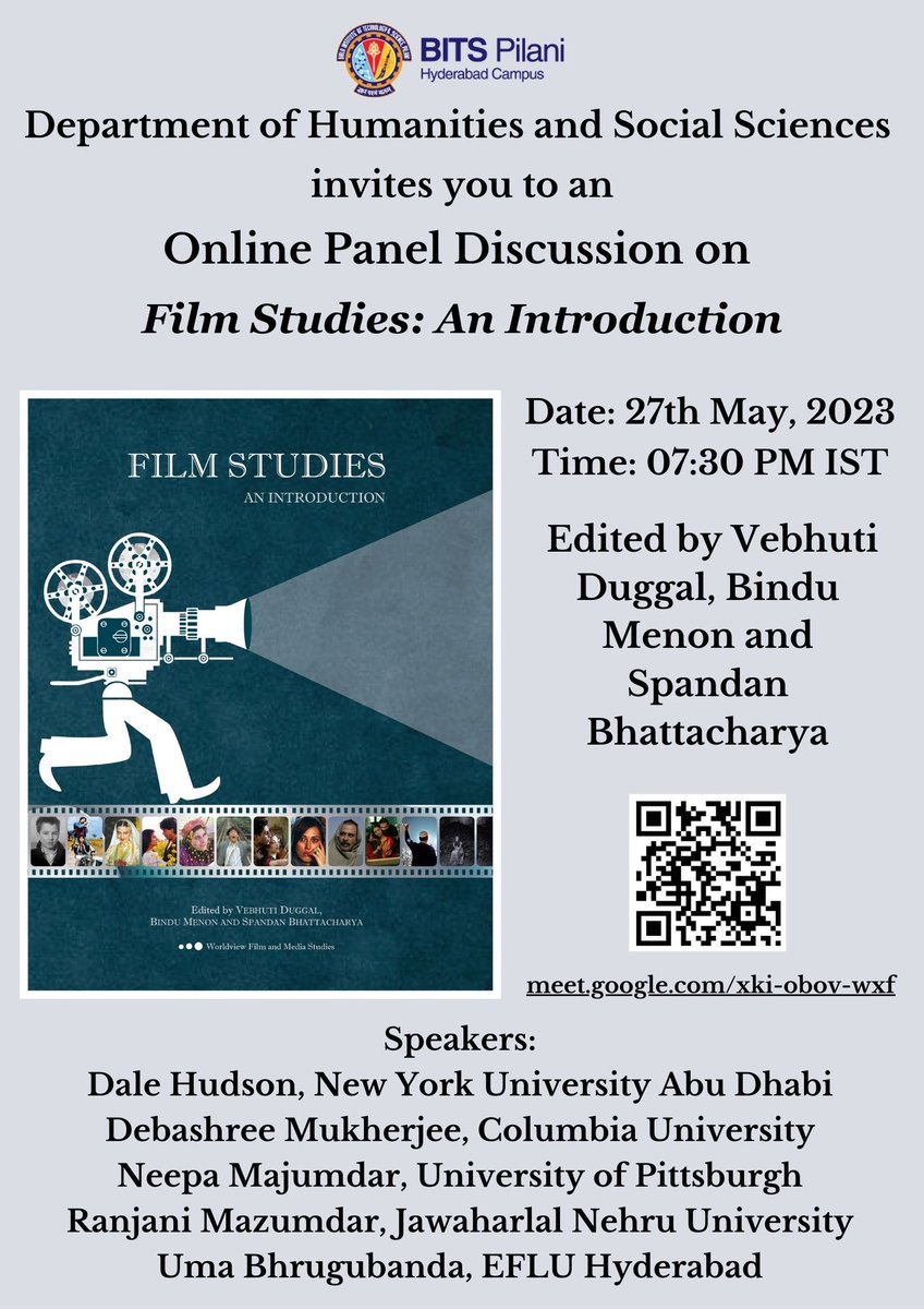 Pedagogy is a key site of struggle, comrades! Join us for a book panel to discuss a brave new textbook on #filmstudies designed primarily for students & teachers in India. 
Eds. Vebhuti D, Bindu Menon, Spandan Bhattacharya
The proof of the decolonial pudding is in the teaching 💪