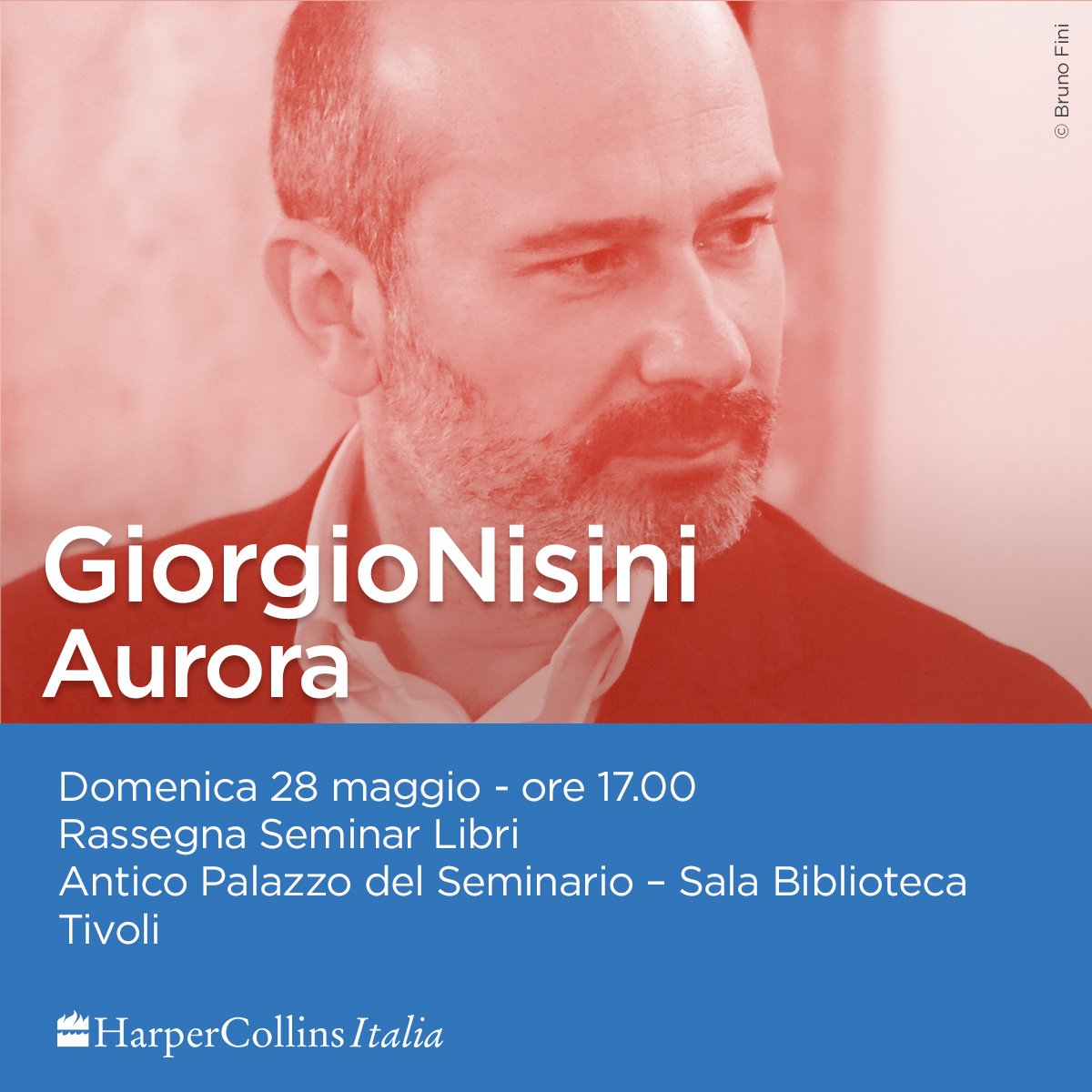 📣 Domenica 28 maggio <a href="/giorgionisini/">Giorgio Nisini</a> ti aspetta a Tivoli per parlare del suo ultimo romanzo "Aurora".