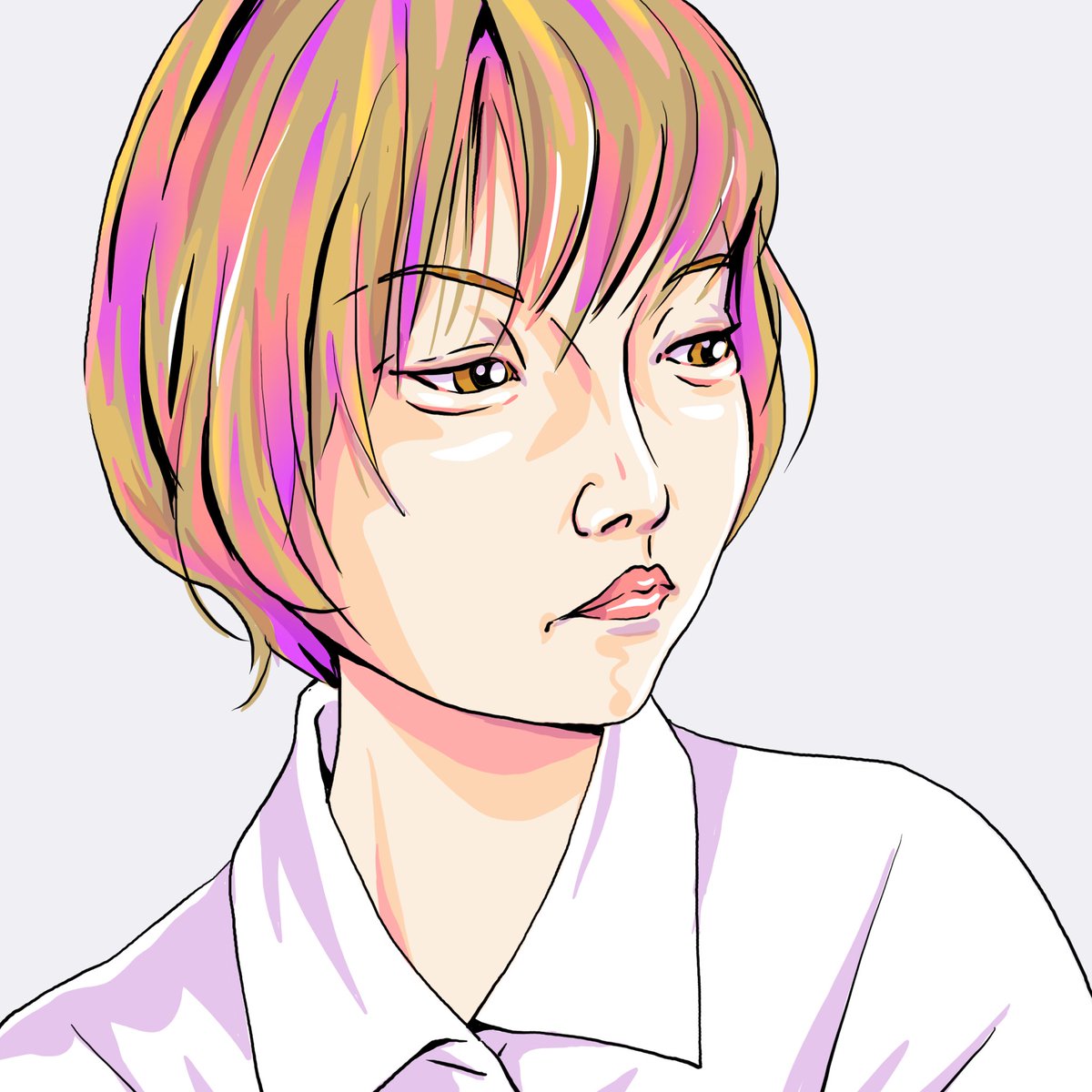 take_all_over's tweet photo. 今日はダラっと落書きして夜を過ごす。
#落書き #イラスト #美人画 #女の子 #1日1枚 #illust #femaleface #procreate https://t.co/PuGjb2lenm