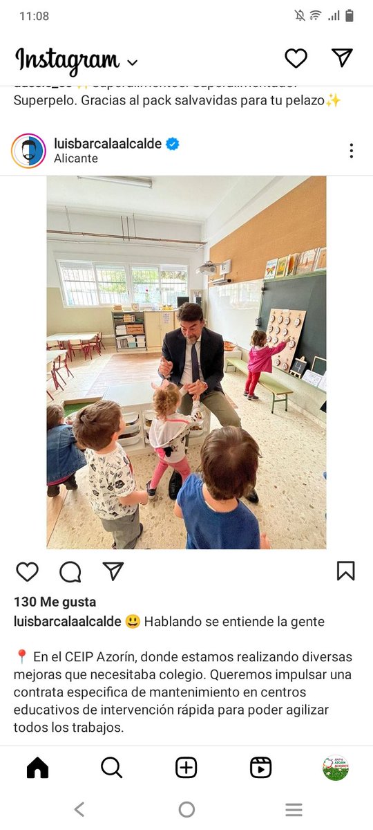 <a href="/BarcalaSierra/">Luis Barcala Sierra</a> 
CINICO , MENTIROSO TRILERO , VENDE HUMOS
La comunidad educativa de #Alicante ya te conoce 
Ya sabe lo que has hecho por nuestros #COLEGIOS NADA‼️
Hacer esta visita a dos días de elecciones es muy rastrero🤬