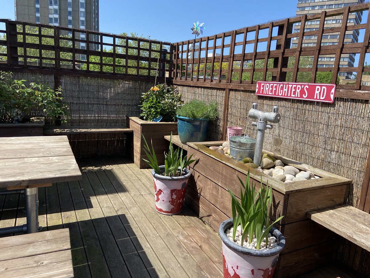 What a stunning day, Battersea’s wellness garden is starting to bloom #relax #firestation