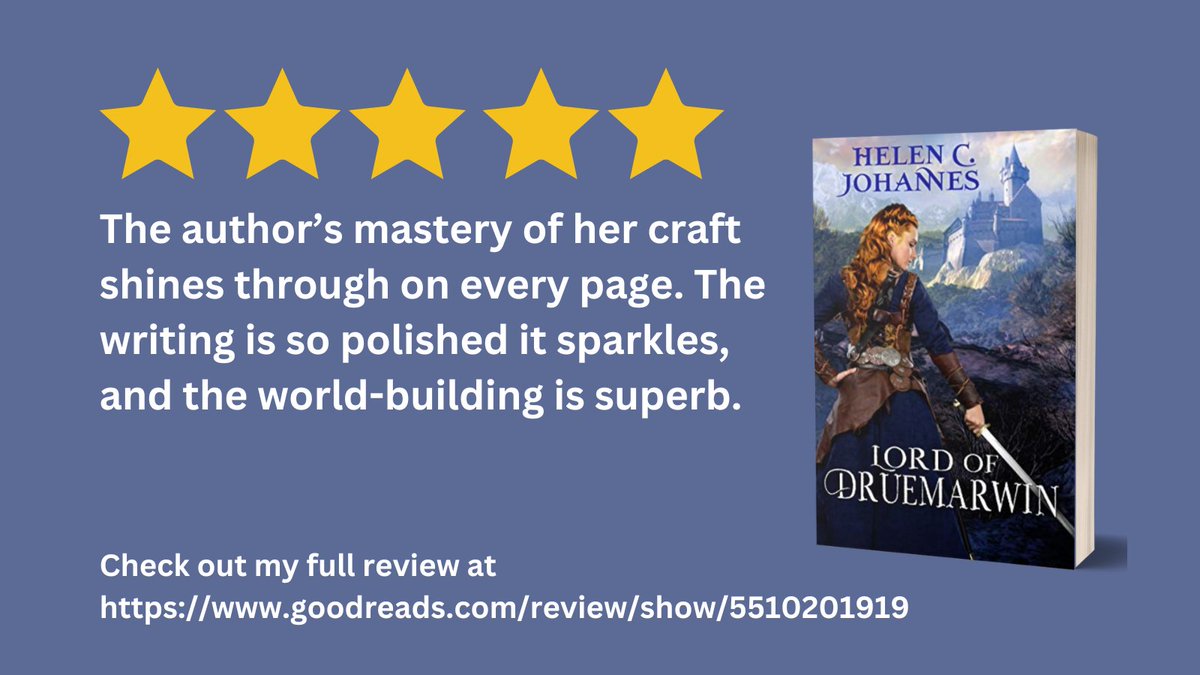 Looking for a really excellent fantasy tale? LORD OF DRUEMARWIN is one you won't want to miss!
#BookReview #fantasybooks #wrpbks #bookstagram #bookstoread #booksworthreading #readingcommunity #readersoftwitter