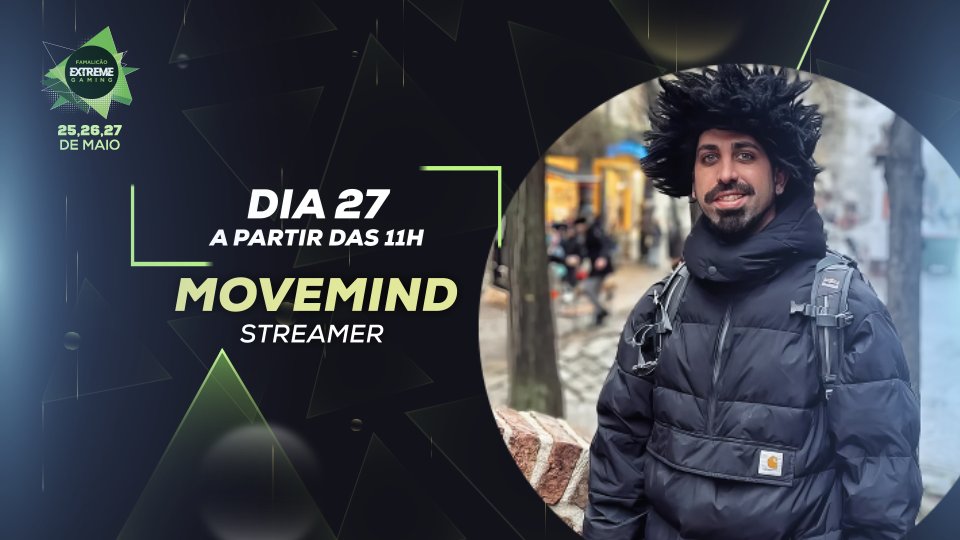És fã do <a href="/M0veMind/">MoveMind</a> ? Ele chega ao Famalicão Extreme Gaming amanhã, dia 27 de maio, às 11h! 💚💚💚

Prepara-te para momento de Meet &amp; Greet, Fotografias, Autógrafos e outras surpresas!