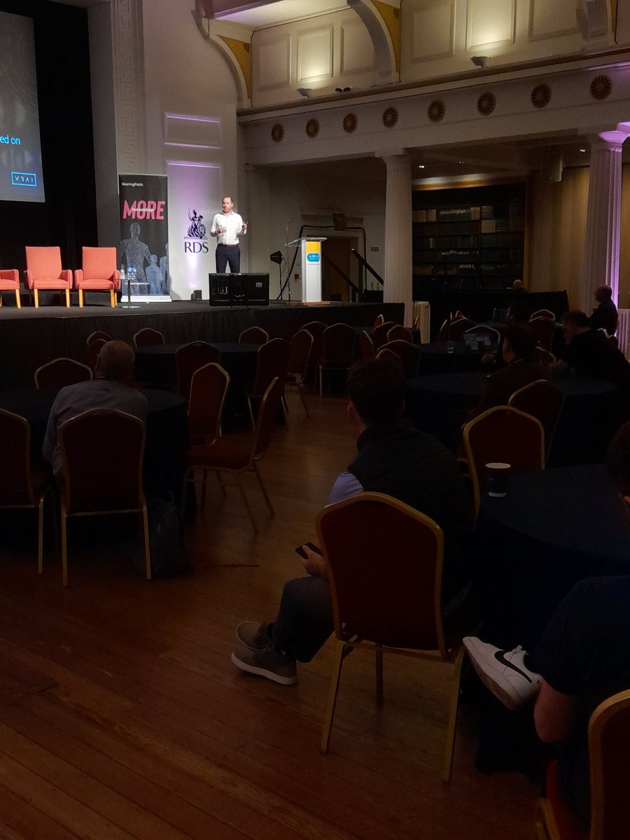 On the main stage now is Neil Curran from @vraisimulation speaking to ...