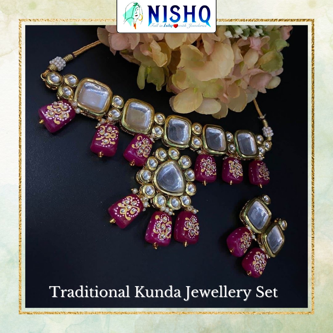 'Embrace the rich heritage of Kundan
jewelry with our opulent red set, meticulously designed
to add a touch of royalty to your ensemble. Courtesy of
Nishq.' #KundanJewelry #TraditionalJewelry #IndianJewelry
#EthnicJewelry #Nishq #nishqjewellery #nishqjewelry #nishqjewels