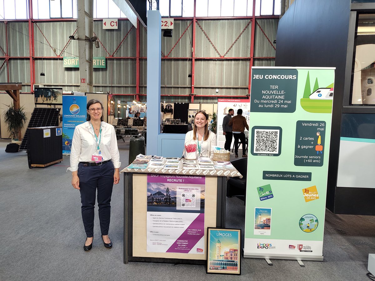 Visite à la foire de Limoges avec la nouvelle rame Oxygène <a href="/Intercites/">Intercités</a>  et le stand <a href="/TERNouvelleAQ/">SNCF Voyageurs TER NOUVELLE-AQUITAINE</a>