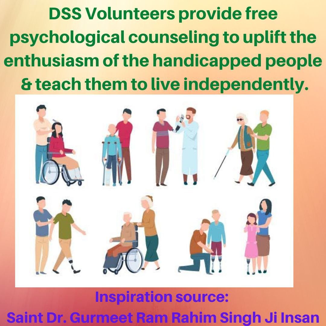 #CaringCompanion 
As inspiration of
Saint Gurmeet Ram Rahim Ji insan @Gurmeetramrahim
Of @derasachasauda Sirsa  volunteers help handicapped person