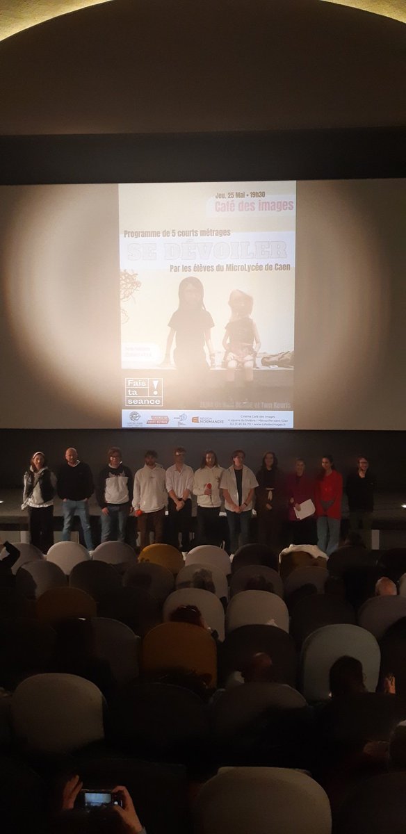 Belle soirée hier avec la présentation du projet ecran libre par les élèves du ML <a href="/ac_normandie/">Académie de Normandie</a> <a href="/RegionNormandie/">Région Normandie</a> 
Un grand merci au café des images pour ce projet.