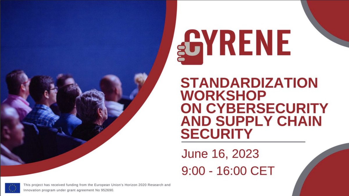 👀 A sneak peek into the future of supply chain security awaits at #CYRENEevent on June 16th.
Don't miss the showcase of our Risk and Conformity Assessment Methodology, a major leap
forward in this field! 
cyrene.eu/cyrene-standar…
#Cybersecurity #SupplyChainSecurity