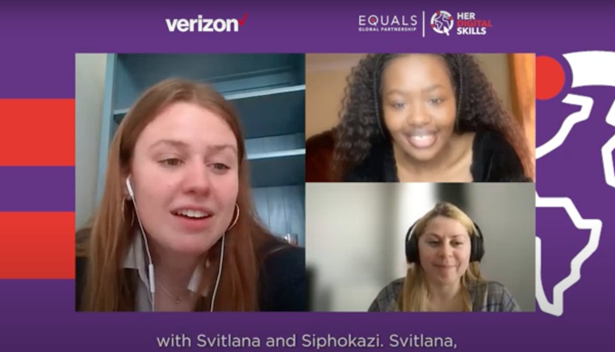 Check out one of the latest interviews from participants of the @equals #HerDigitalSkills e-Mentorship programme for young women, in partnership with @Verizon 👉 gsma.at/3oovAwQ #CitizenVerizon #VerizonPartner #VerizonVolunteerPartner @VerizonBusiness 🙌