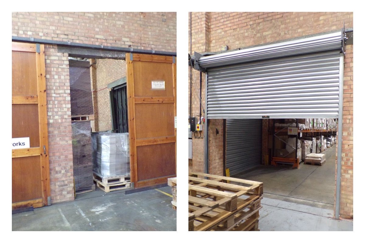 When their old wooden sliding door was proving old and slow, Sherriff Foods in #MarketHarborough asked us to intervene. We replaced their old door with a brand new Galvanised Steel Electric Roller Shutter. Now they can move between areas quickly, easily and efficiently.
