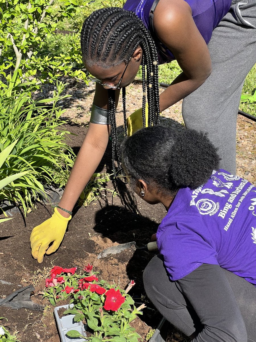 CTIBAcademy's tweet photo. Lots of service happening at CIBA yesterday! Hair donations for strands of hope to support children with hair loss, thank you to @thebeautyroom608 ! And a garden revitalization at the CIBA gardens! #cibainteract #serviceaboveself #cibafamily https://t.co/lNyYTr6ZLk
