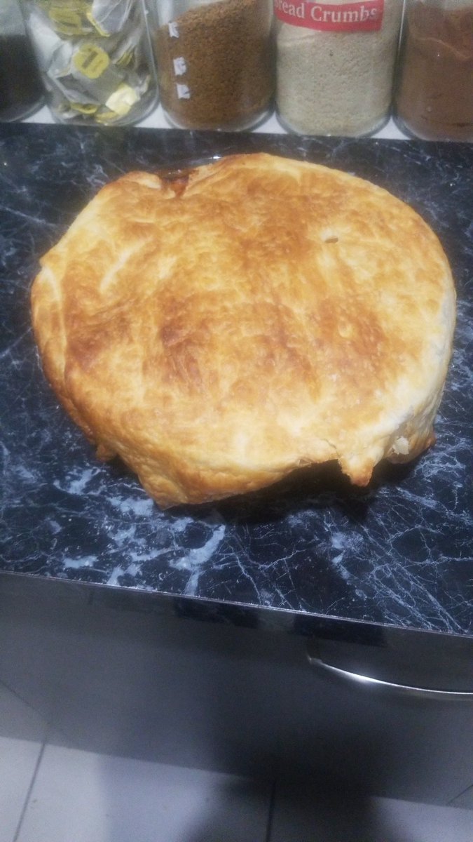 Rough as guts chicken pie and Barossa shiraz to wash it down