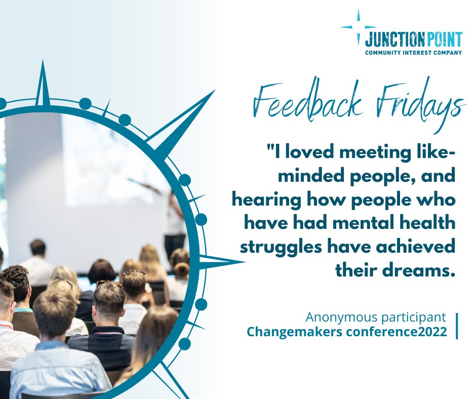 Here's some feedback from our #changemakers conference last year.

Have you followed our Eventbrite page to keep up with all our exciting opportunities for networking and getting inspired?

eventbrite.co.uk/o/junction-poi…

#Charity #SocialEnterprise #Changemakers #Purposeled #Networking