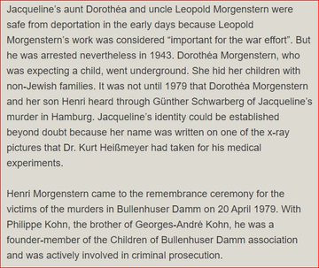 26 May 1932 | French Jewish girl Jacqueline Morgenstern was born in Paris. 

She arrived at #Auschwitz on 23 May 1944 in a transport of 1,200 Jews deported from Drancy. Later she was transferred to Neuengamme & murdered in Bullenhuser Damm on 20 April 1945 kinder-vom-bullenhuser-damm.de/_english/jacqu…