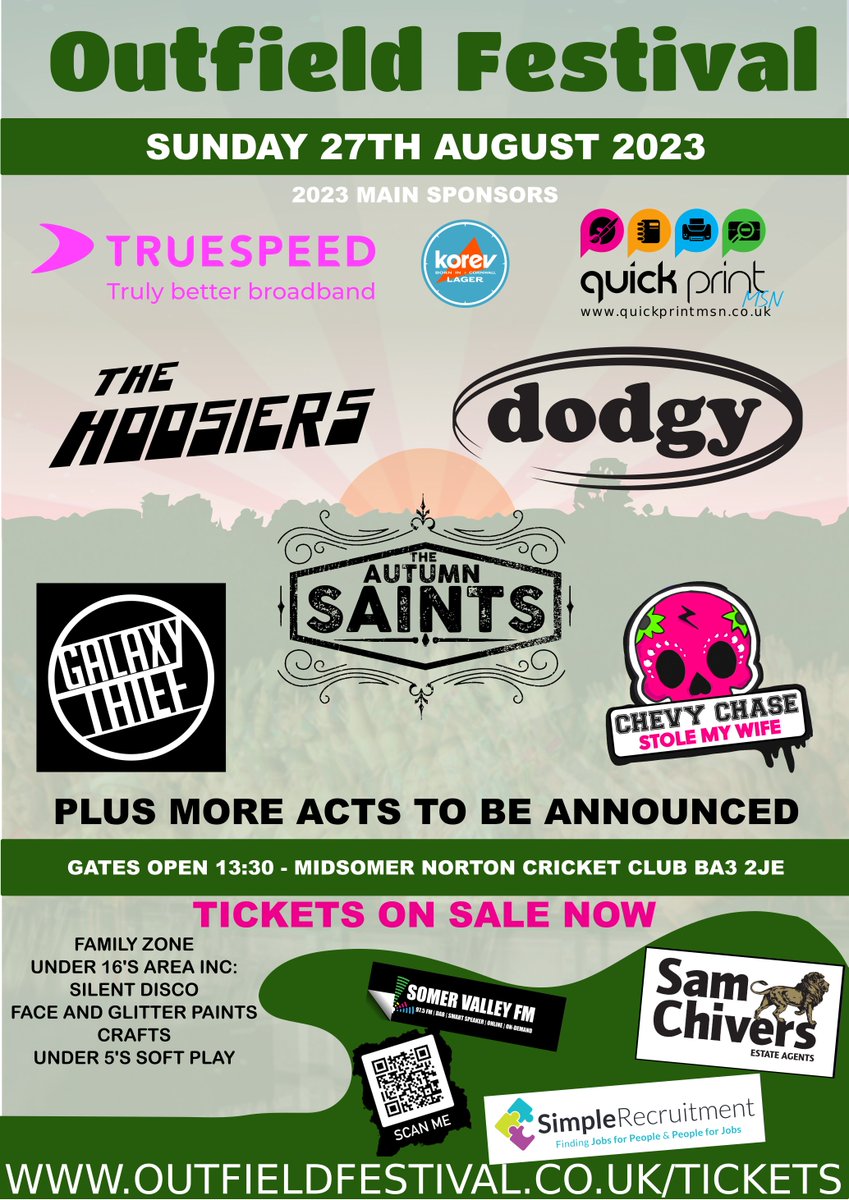 #OutfieldFestival2023

outfieldfestival.co.uk/tickets