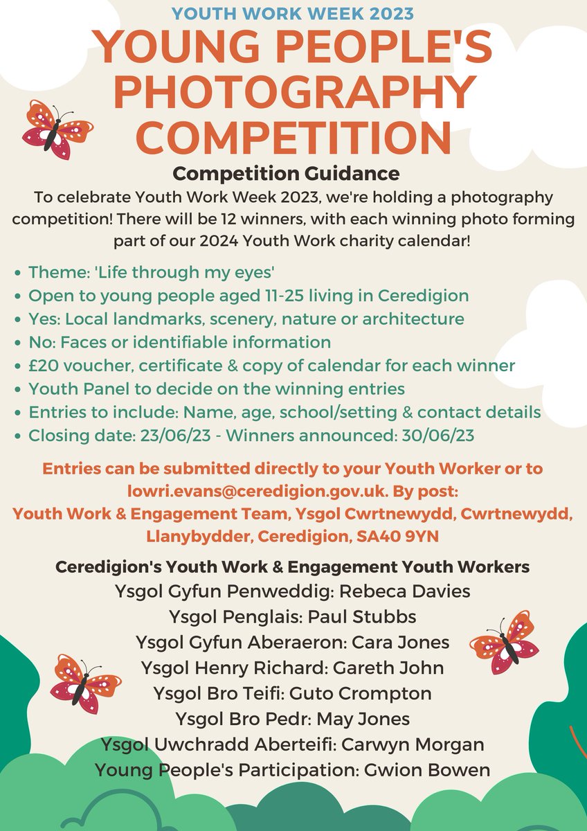 📸 To celebrate #YouthWorkWeek2023, the Youth Work and Engagement Team are holding a photography competition! 

Closing date: 23.06.2023