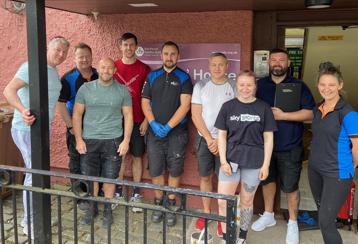 OPFS's tweet photo. Many thanks to the team at Sky for volunteering to paint the stairwell at Families House, Dundee. 👏 

Much appreciated by all colleagues and the families we support. 🤗 https://t.co/dcgWtqauT0