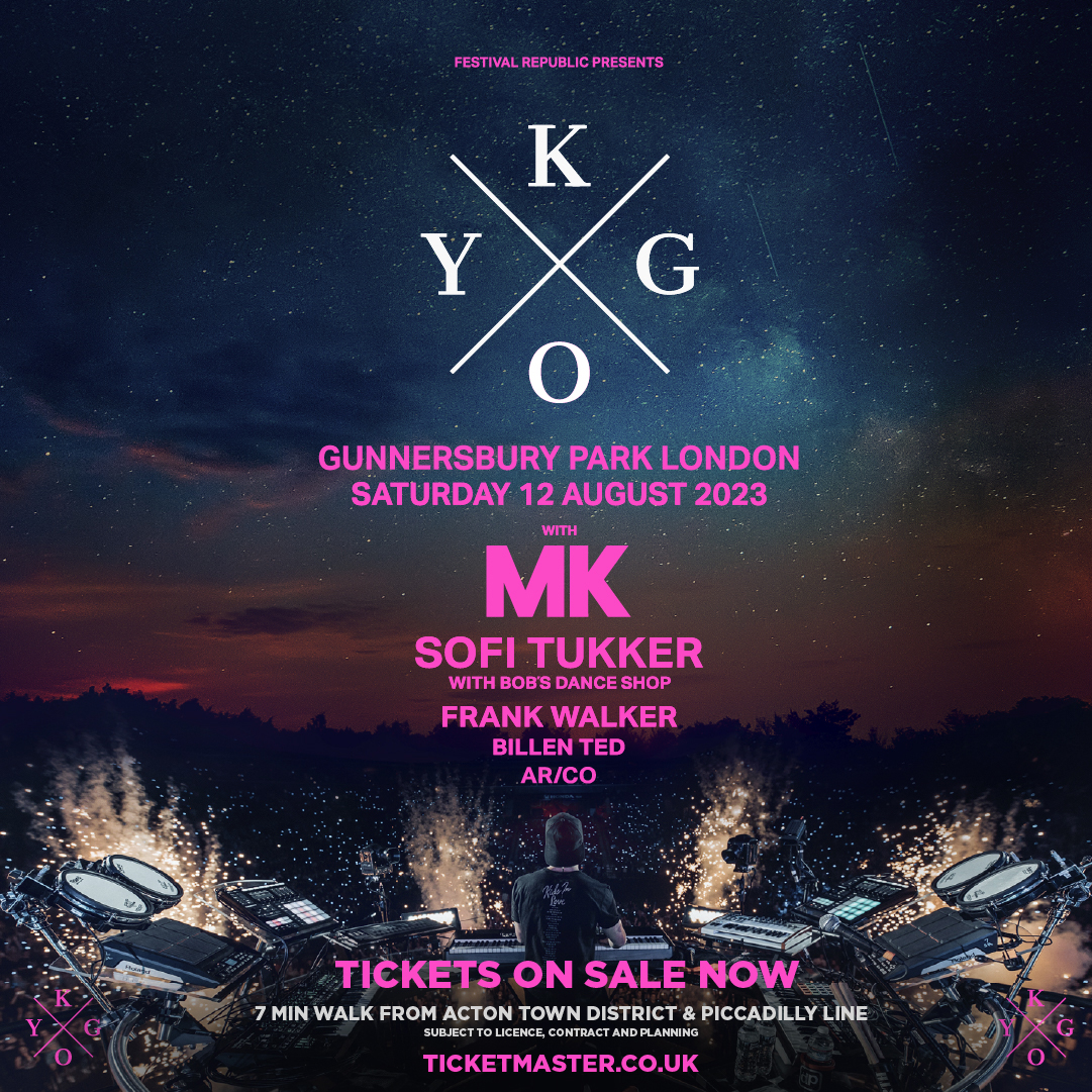 Festival Republic (@frfestivals) on Twitter photo SUPPORTS ADDED for <a href="/KygoMusic/">Kygo</a> at Gunnersbury Park‼️ <a href="/billented1/">Billen Ted</a> and AR/CO join the bill alongside <a href="/sofitukker/">SOFI TUKKER</a> and <a href="/DJFrankWalker/">Frank Walker</a> ⚡️
Get tickets here: tinyurl.com/5ynbsc9p SUPPORTS ADDED for <a href="/KygoMusic/">Kygo</a> at Gunnersbury Park‼️ <a href="/billented1/">Billen Ted</a> and AR/CO join the bill alongside <a href="/sofitukker/">SOFI TUKKER</a> and <a href="/DJFrankWalker/">Frank Walker</a> ⚡️
Get tickets here: tinyurl.com/5ynbsc9p