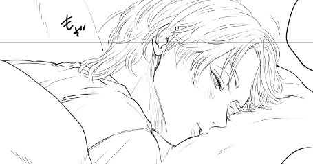 今週疲れがひどくて展示がちょっと間に合うかあやしいです😫でもrindくん描くの楽しいよ～～～ hitnの寝顔とか寝起きとか、こう…通常時とのギャップがヘキです…