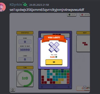 KDyrkin's tweet photo. sei1qzdwjs356jxmm65qvrrcltyjnmjn4rwpvwu4df 
@questify_gg @SeiNetwork  @BlockedProtocol  @TetriskSzn https://t.co/5SuRdUYaTr