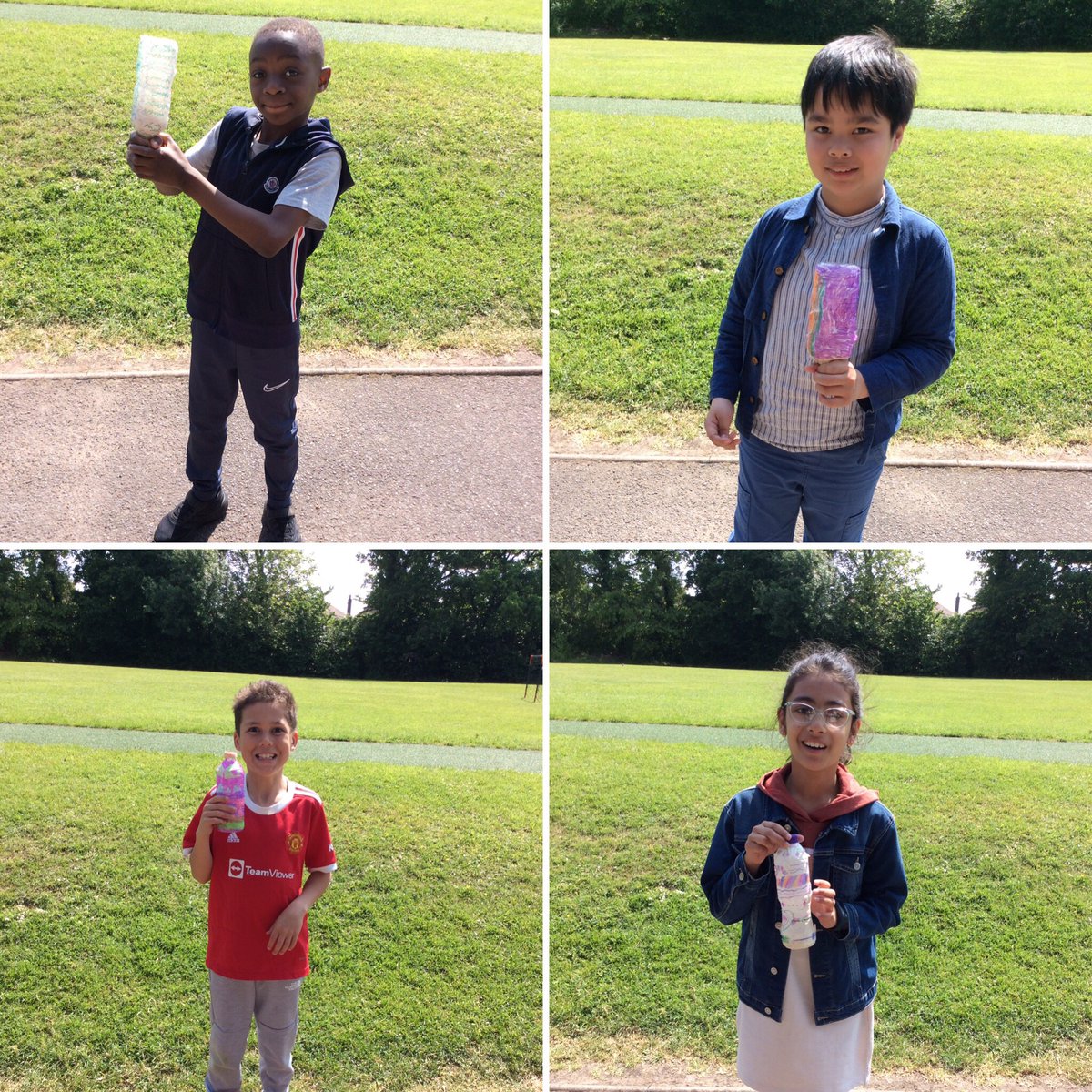 Trying out our maracas made from recycled materials is even better in the sunshine ☀️ #WeAreBrightFutures