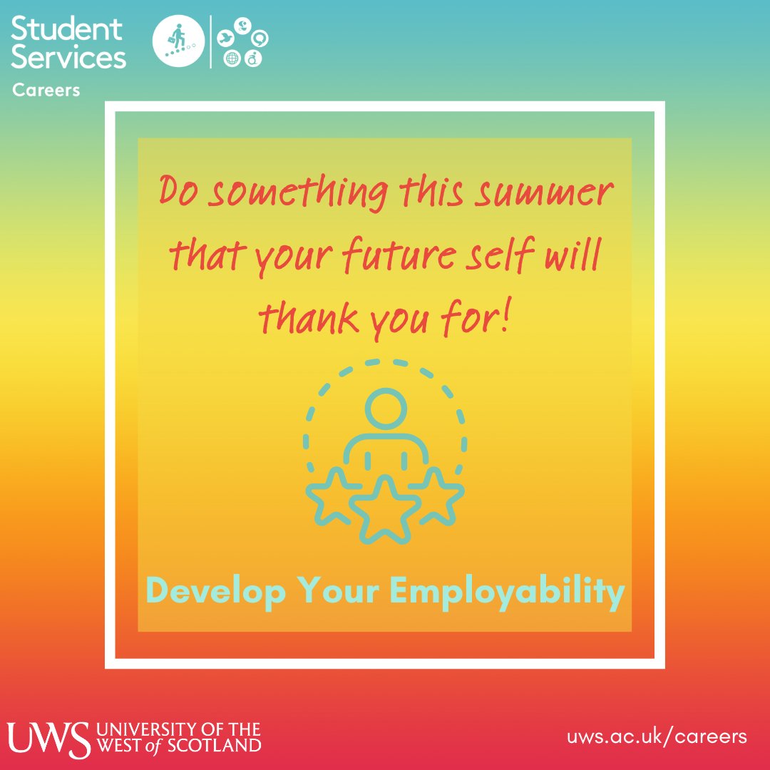 Getting settled into summer vacation mode? While it's important to have some fun, rest and relaxation, now is also a good time for reflecting on your future career plans and think about development opportunities. Check out our Year Guides for inspiration: uws.careercentre.me/u/sy65wxlk