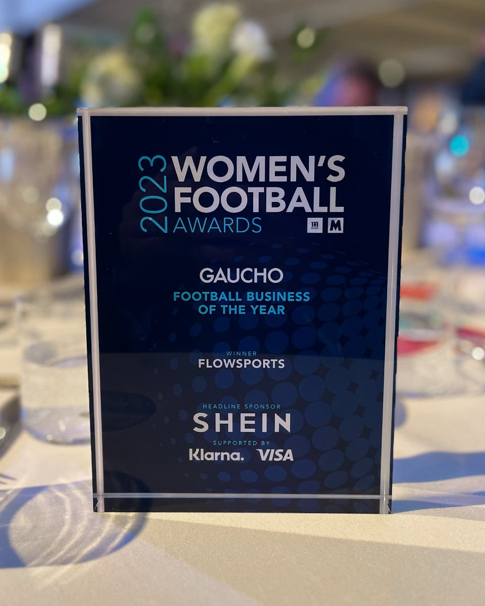flowsports's tweet photo. 𝗙𝗼𝗼𝘁𝗯𝗮𝗹𝗹 𝗕𝘂𝘀𝗶𝗻𝗲𝘀𝘀 𝗼𝗳 𝘁𝗵𝗲 𝗬𝗲𝗮𝗿 🏅 
FlowSports has won the award for the category ‘Football Business of the Year’ at the Women’s Football Awards 2023 ✨ https://t.co/c5BmR1KBPE