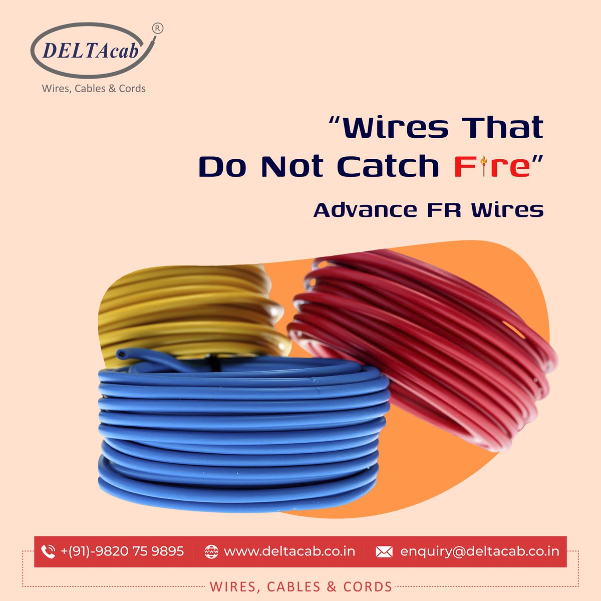 Stay safe with FR wires! 🔥🔌 These flame-retardant electrical cables provide superior fire resistance and ensure peace of mind. Upgrade your wiring today for enhanced safety.

#FRWires #FireSafety #ElectricalCables #SafetyFirst #DeltaCab