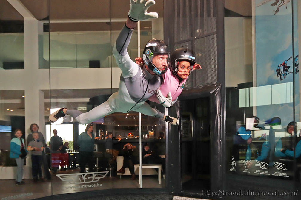 Bhushavali's tweet photo. Skydiving sounds too scary?! How about dipping the toes with Indoor skydiving? Here's all about our experience at Airspace Charleroi. - https://t.co/0V2kBwp1Tr

#MyTraveloguebyBhushavali #Adventure #Belgium #VisitWallonia #IndianTravelBlogger https://t.co/ZKrZyq0hlG