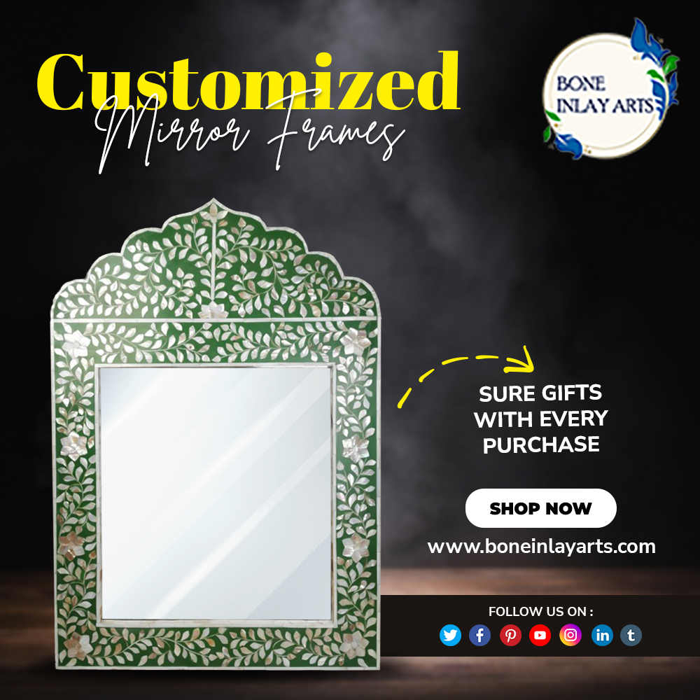 boneinlayarts's tweet photo. Customized Mirror Frames❤️
Sure Gifts with every Purchase.
.
Shop Now - https://t.co/2ql0i7VnCO
#boneinlayfurniture #boneinlay #mirrorframes #motherofpearl #handmadehandicraft #handmademirror #furnituremaker #usa #homedecor #saudiarbia #boneinlayart #interiordesigns #usa https://t.co/HQAC3njhmb